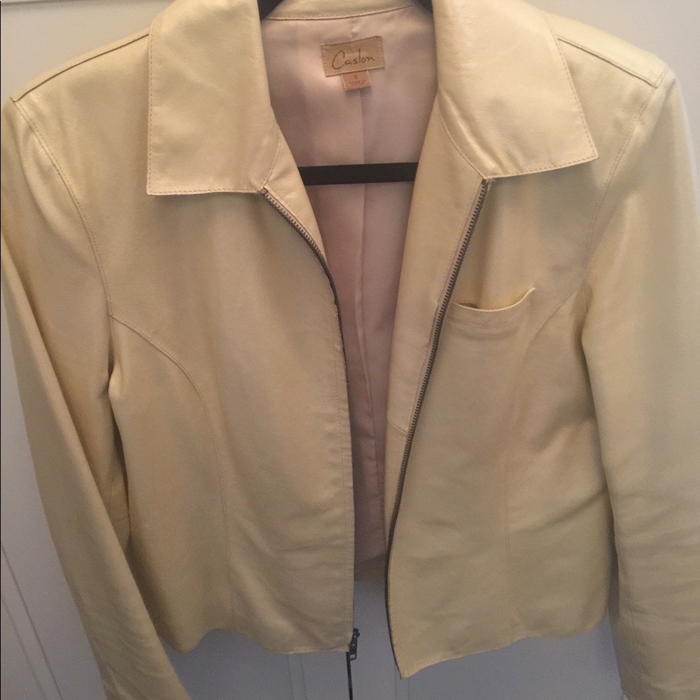 Real Leather Cropped Jacket